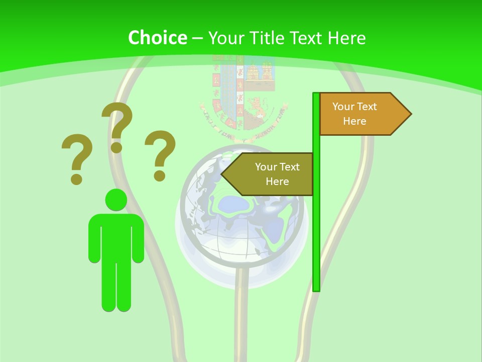 A Light Bulb With A Globe Inside Of It PowerPoint Template