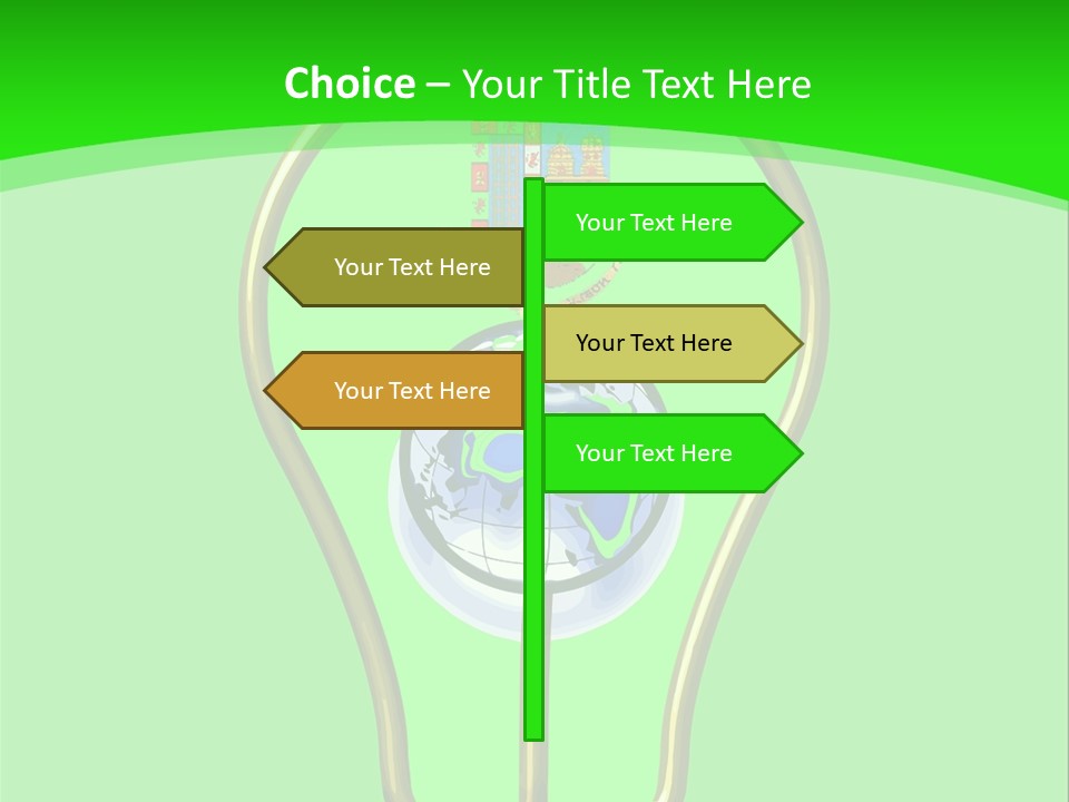 A Light Bulb With A Globe Inside Of It PowerPoint Template