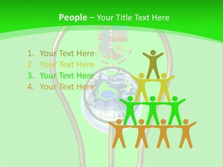 A Light Bulb With A Globe Inside Of It PowerPoint Template