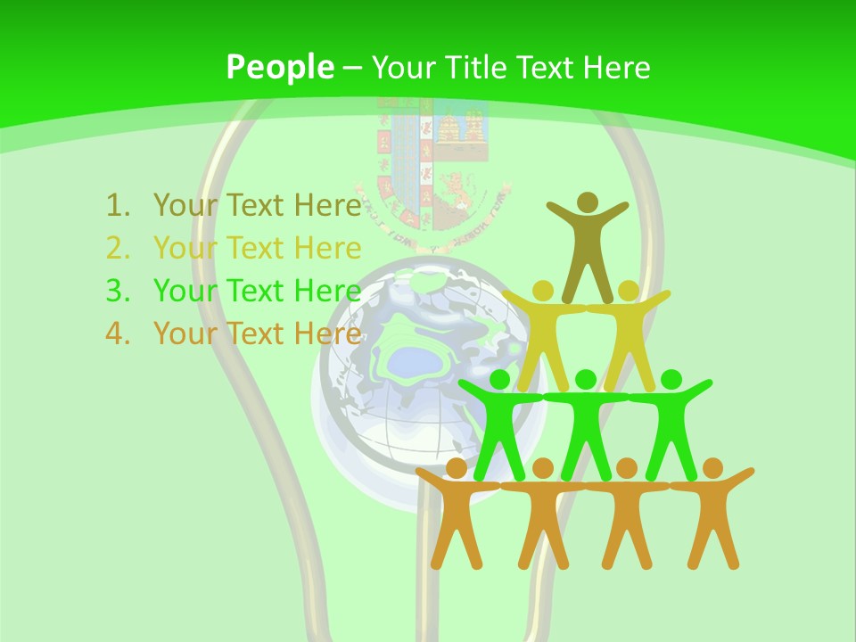 A Light Bulb With A Globe Inside Of It PowerPoint Template