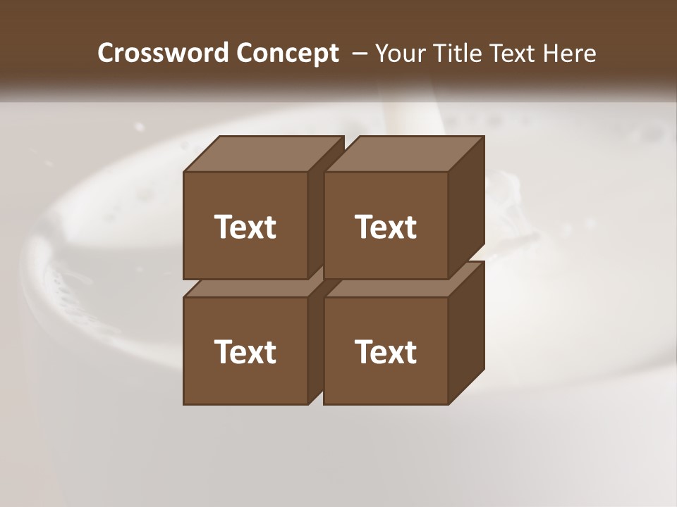 A Glass Of Milk Being Poured Into It PowerPoint Template