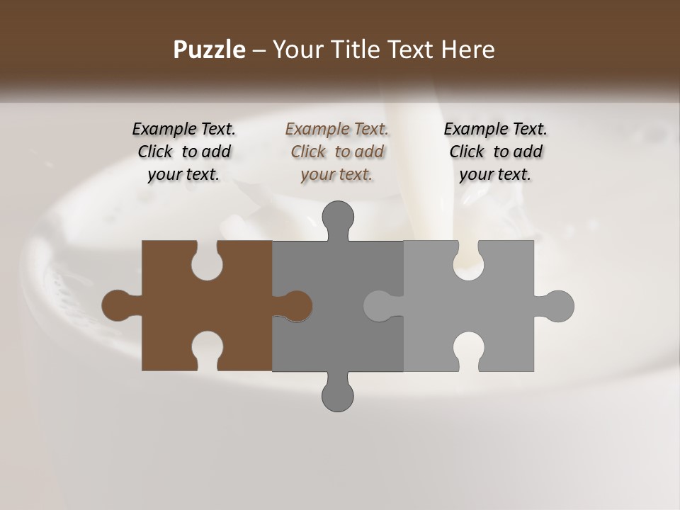 A Glass Of Milk Being Poured Into It PowerPoint Template