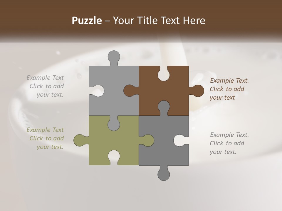 A Glass Of Milk Being Poured Into It PowerPoint Template