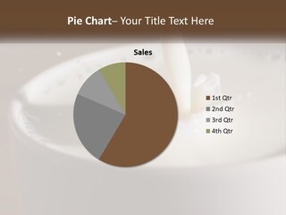 A Glass Of Milk Being Poured Into It PowerPoint Template