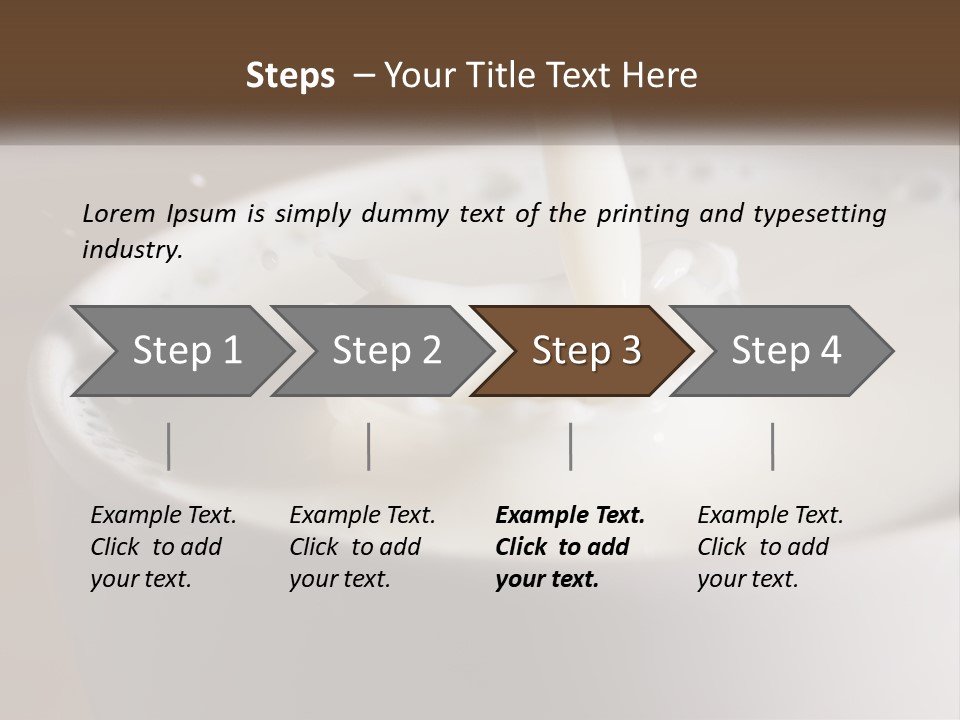 A Glass Of Milk Being Poured Into It PowerPoint Template