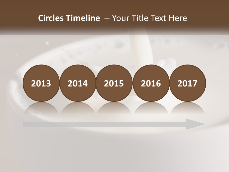 A Glass Of Milk Being Poured Into It PowerPoint Template