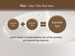 A Glass Of Milk Being Poured Into It PowerPoint Template