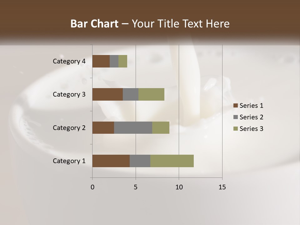 A Glass Of Milk Being Poured Into It PowerPoint Template