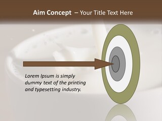 A Glass Of Milk Being Poured Into It PowerPoint Template