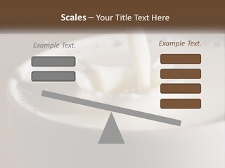 A Glass Of Milk Being Poured Into It PowerPoint Template