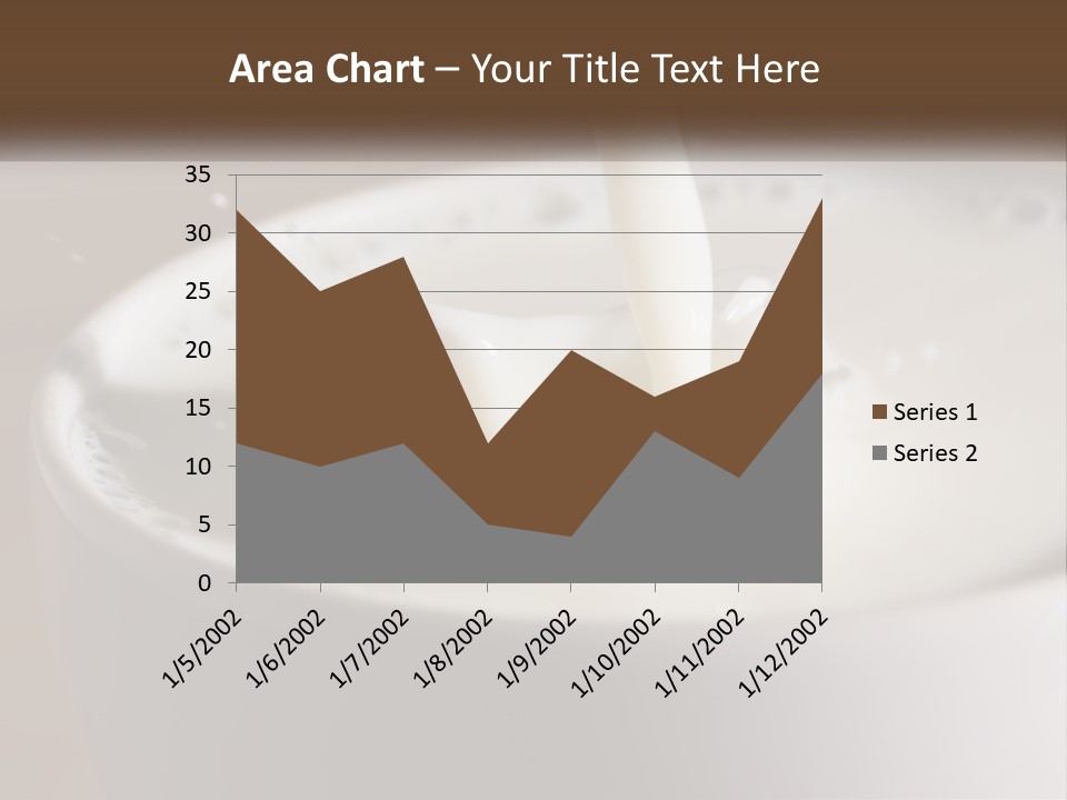 A Glass Of Milk Being Poured Into It PowerPoint Template