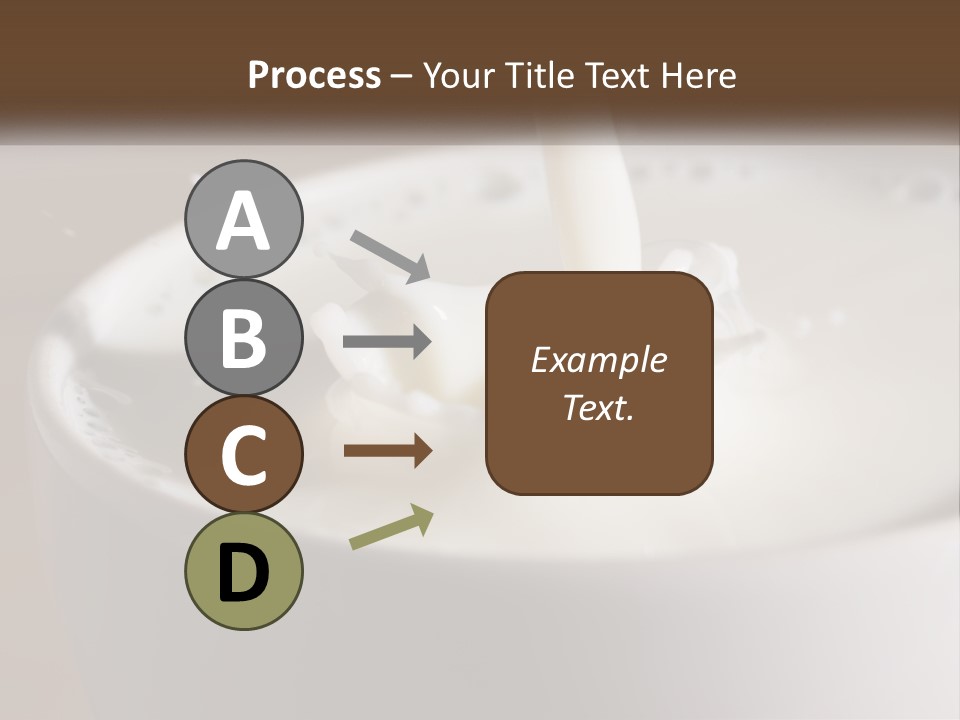 A Glass Of Milk Being Poured Into It PowerPoint Template