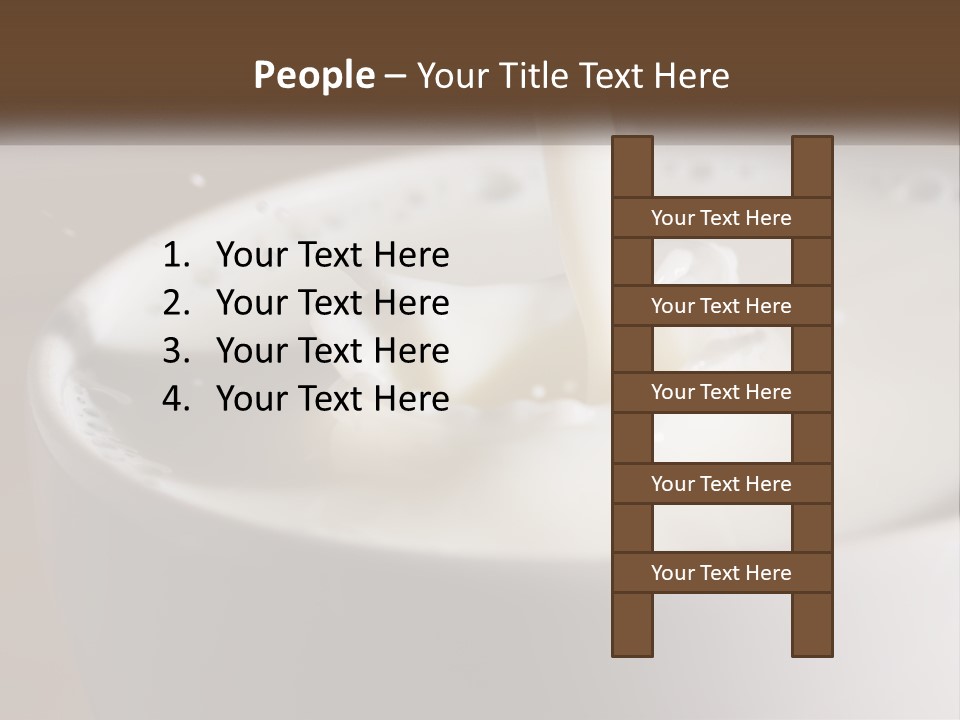 A Glass Of Milk Being Poured Into It PowerPoint Template