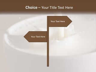A Glass Of Milk Being Poured Into It PowerPoint Template