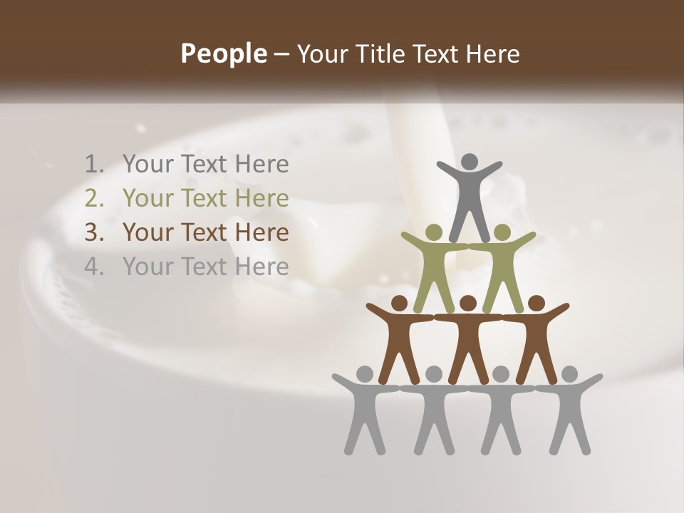 A Glass Of Milk Being Poured Into It PowerPoint Template