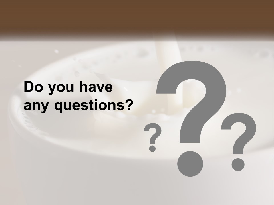 A Glass Of Milk Being Poured Into It PowerPoint Template