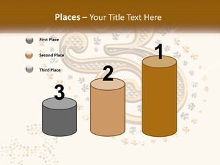 A Golden Number Six On A Black Background PowerPoint Template
