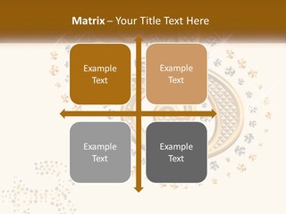 A Golden Number Six On A Black Background PowerPoint Template