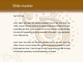 A Golden Number Six On A Black Background PowerPoint Template