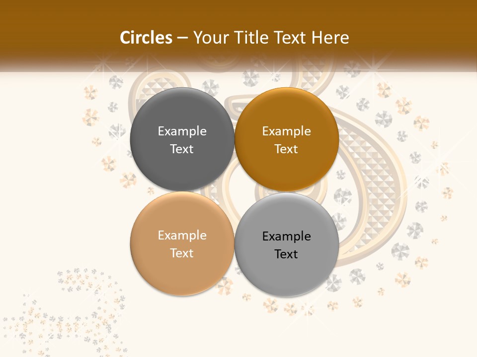 A Golden Number Six On A Black Background PowerPoint Template