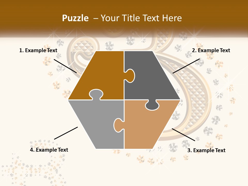 A Golden Number Six On A Black Background PowerPoint Template