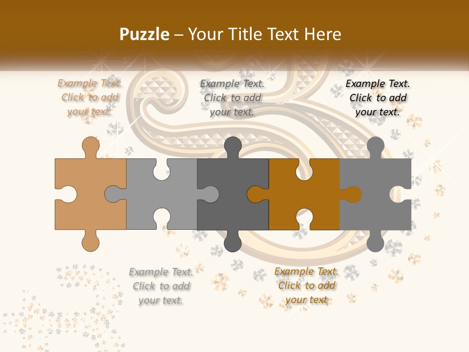 A Golden Number Six On A Black Background PowerPoint Template