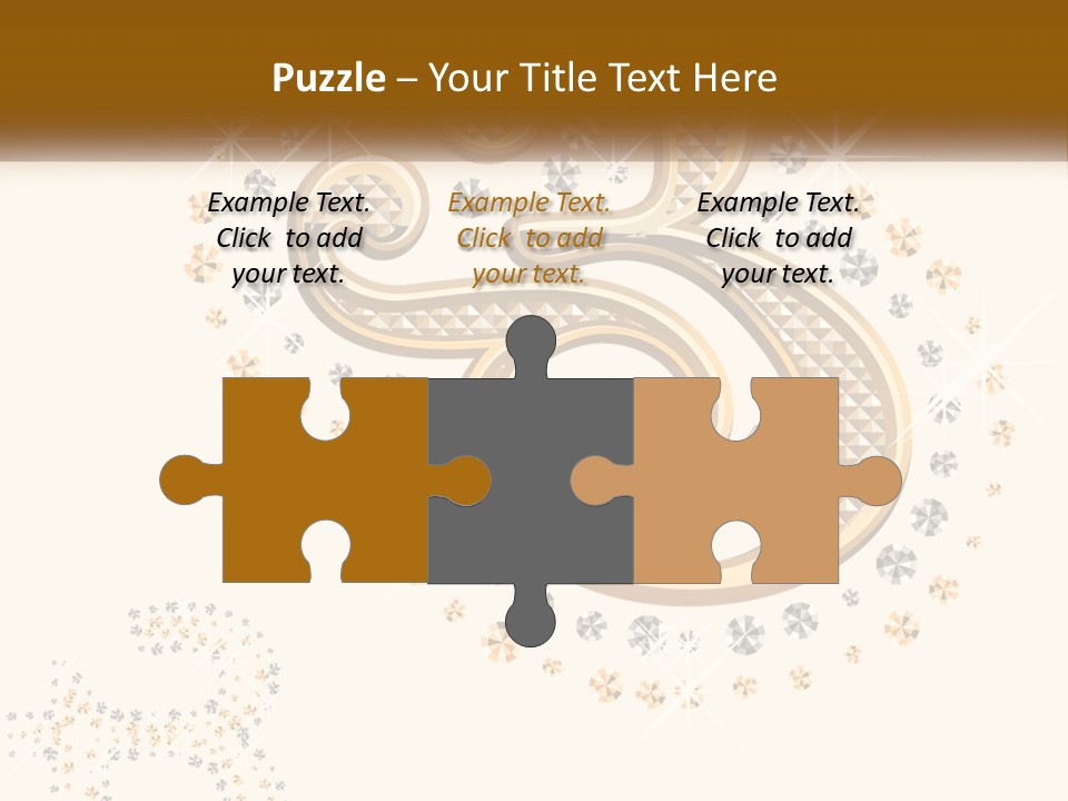 A Golden Number Six On A Black Background PowerPoint Template