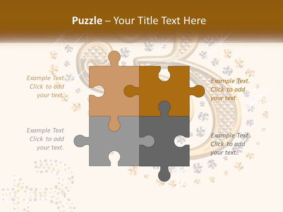 A Golden Number Six On A Black Background PowerPoint Template