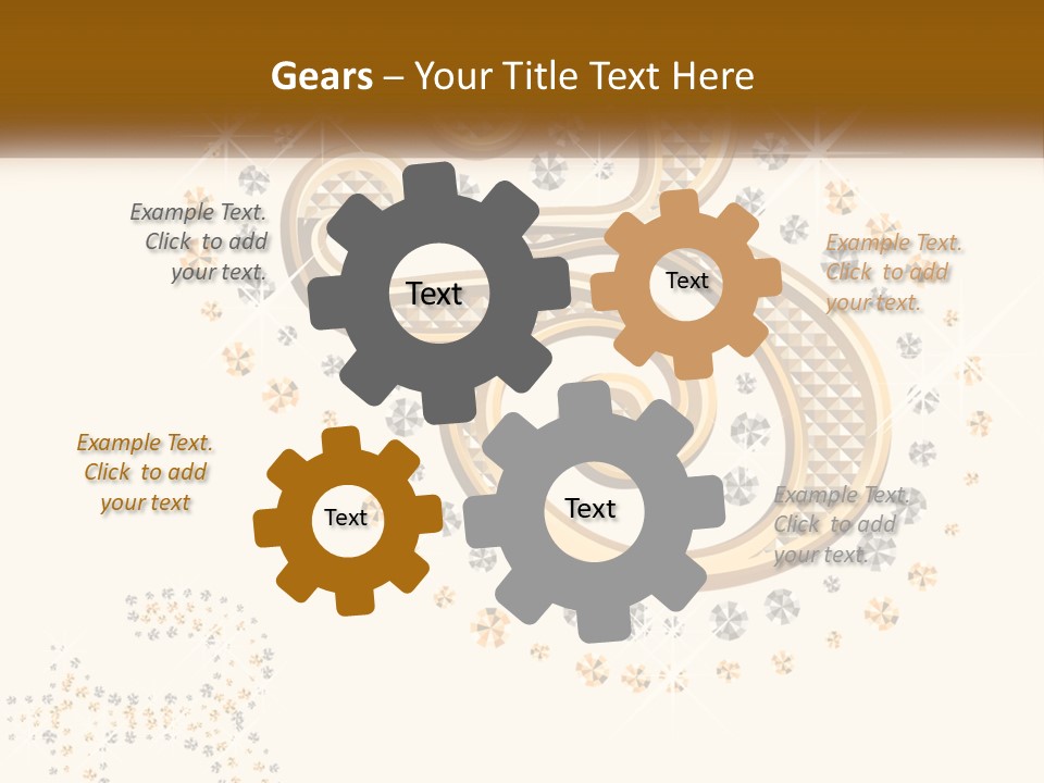 A Golden Number Six On A Black Background PowerPoint Template