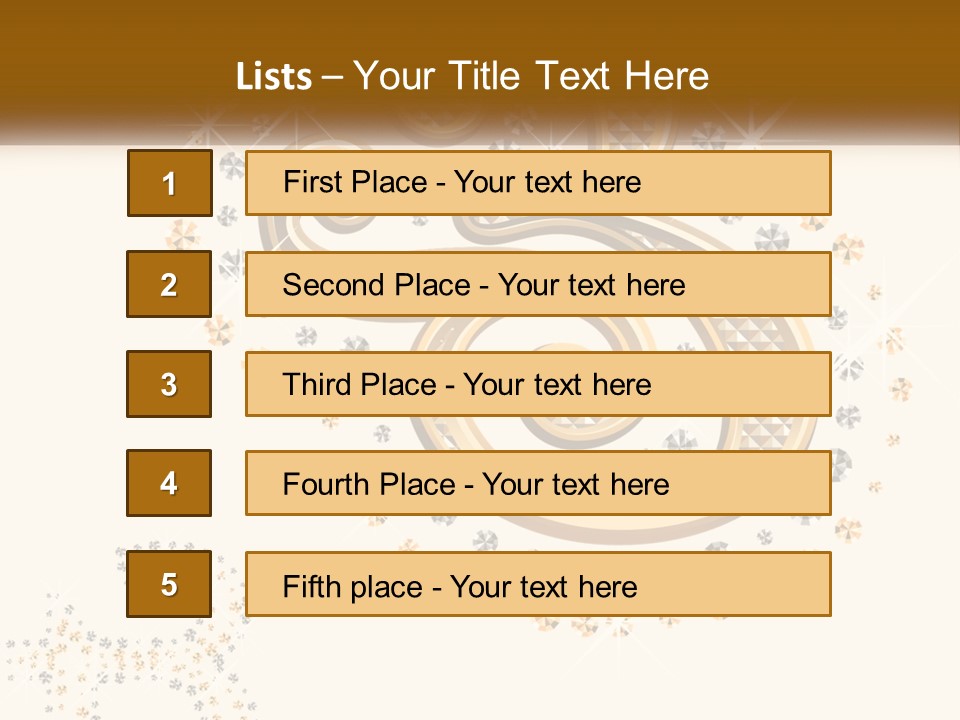 A Golden Number Six On A Black Background PowerPoint Template