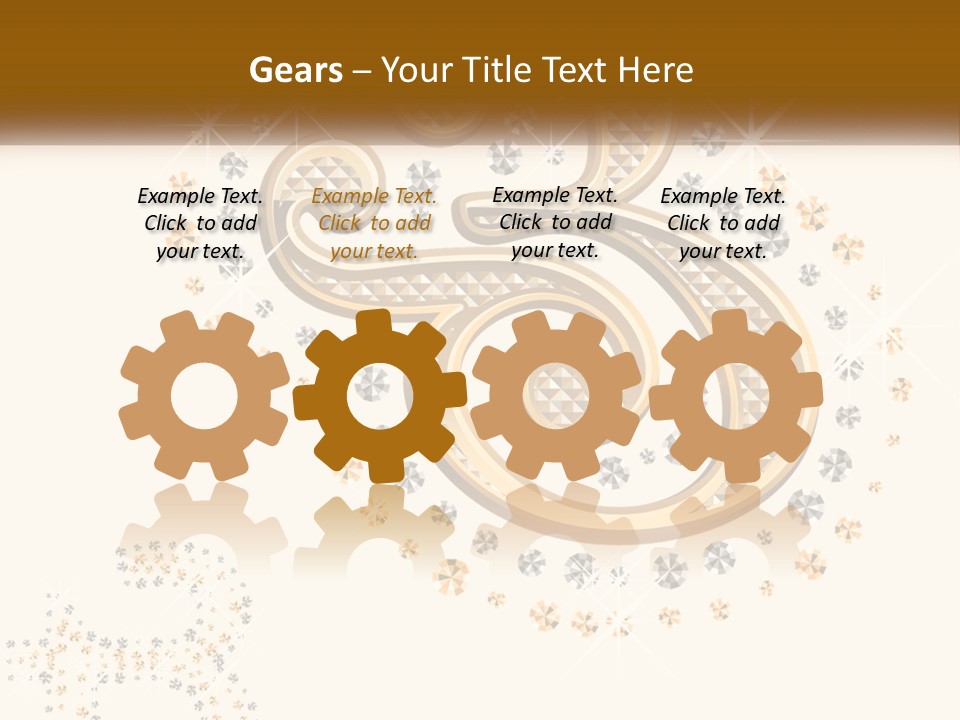 A Golden Number Six On A Black Background PowerPoint Template