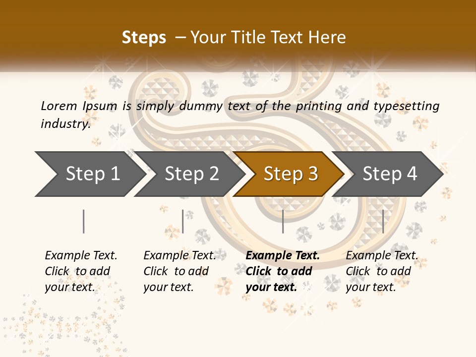 A Golden Number Six On A Black Background PowerPoint Template