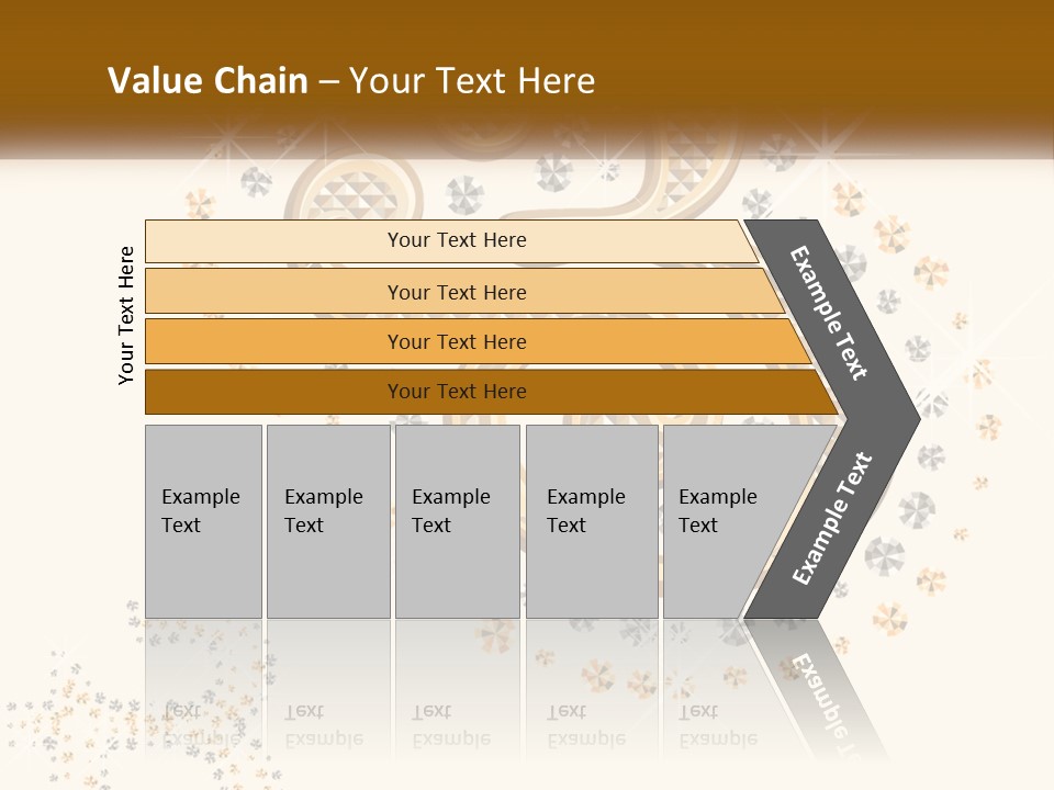 A Golden Number Six On A Black Background PowerPoint Template