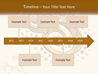 A Golden Number Six On A Black Background PowerPoint Template