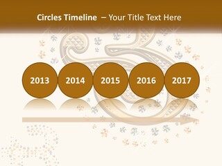 A Golden Number Six On A Black Background PowerPoint Template