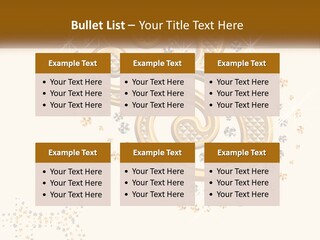 A Golden Number Six On A Black Background PowerPoint Template