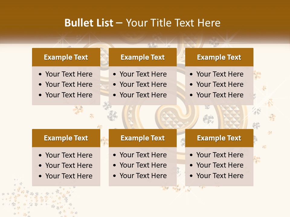 A Golden Number Six On A Black Background PowerPoint Template