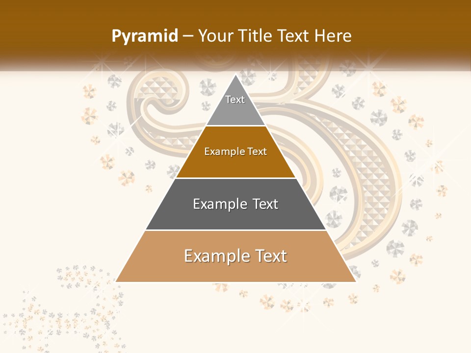A Golden Number Six On A Black Background PowerPoint Template