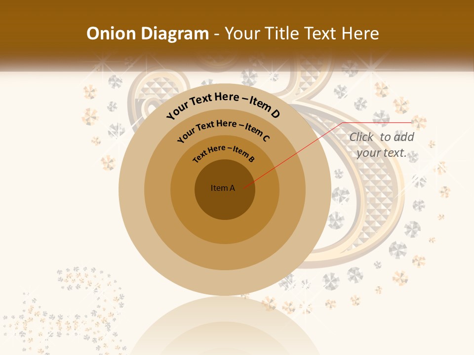 A Golden Number Six On A Black Background PowerPoint Template