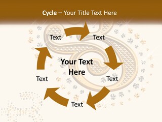 A Golden Number Six On A Black Background PowerPoint Template