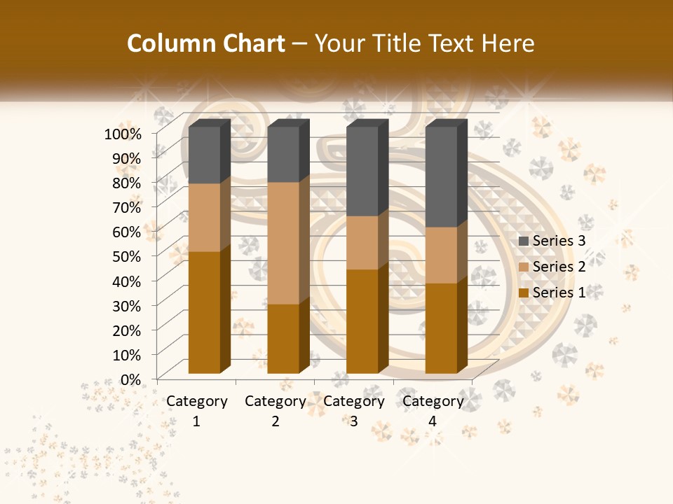 A Golden Number Six On A Black Background PowerPoint Template