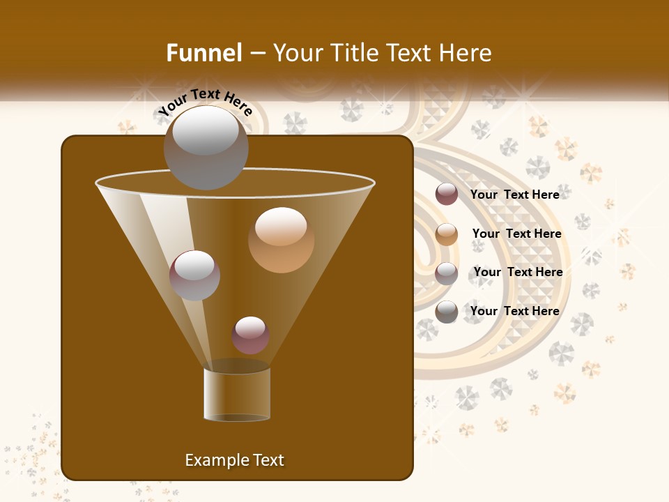 A Golden Number Six On A Black Background PowerPoint Template
