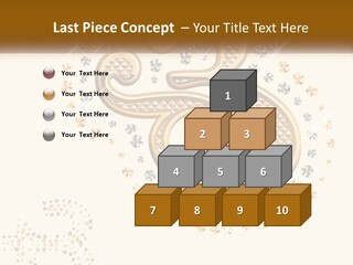 A Golden Number Six On A Black Background PowerPoint Template