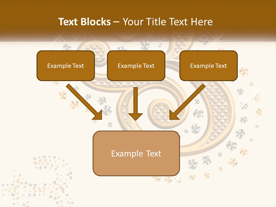 A Golden Number Six On A Black Background PowerPoint Template