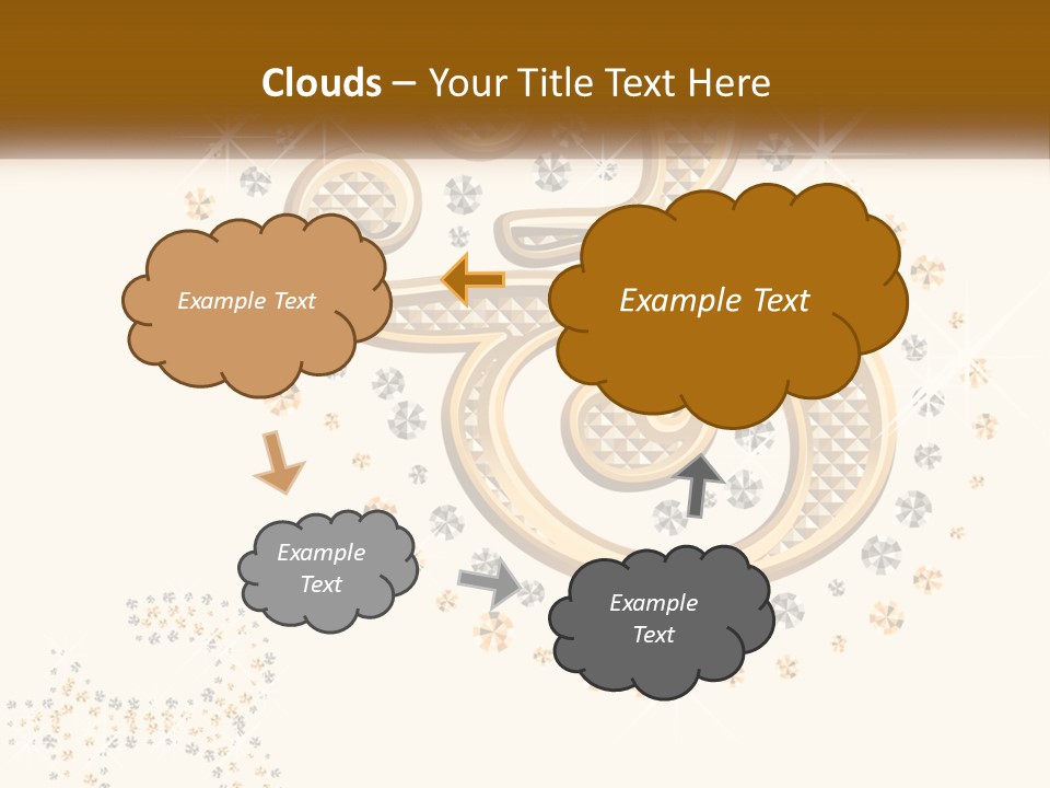A Golden Number Six On A Black Background PowerPoint Template