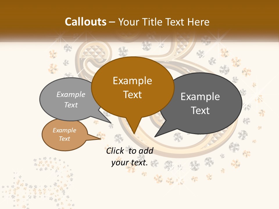 A Golden Number Six On A Black Background PowerPoint Template
