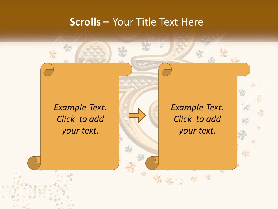 A Golden Number Six On A Black Background PowerPoint Template