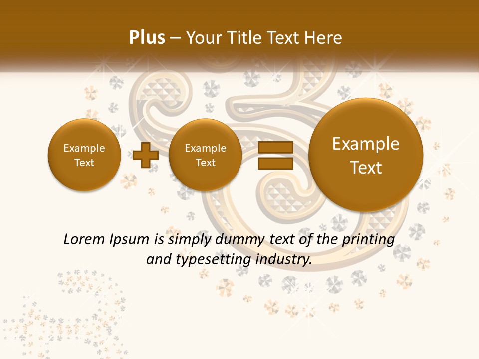 A Golden Number Six On A Black Background PowerPoint Template