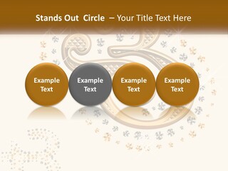 A Golden Number Six On A Black Background PowerPoint Template