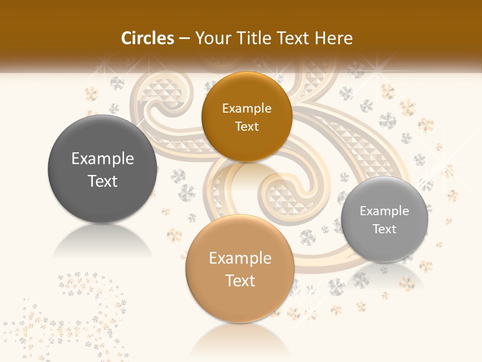 A Golden Number Six On A Black Background PowerPoint Template
